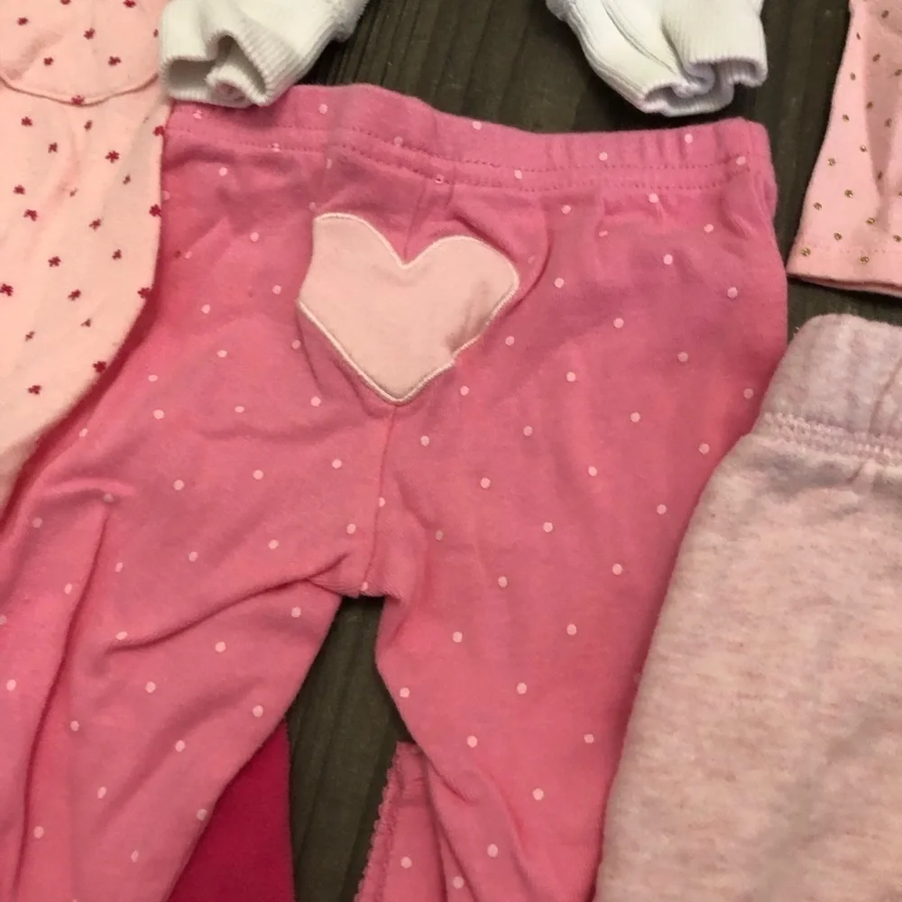 Carters Baby‎ girl 3 months pink printed leggings bundle